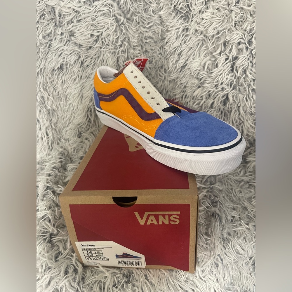 New Vans Old Skool Mix Match Multicolor Color Block Sneakers- women’s size 9
